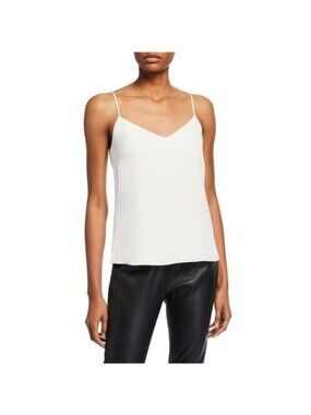 Amanda Uprichard White Bourbon V-Neck Cami Tank Top